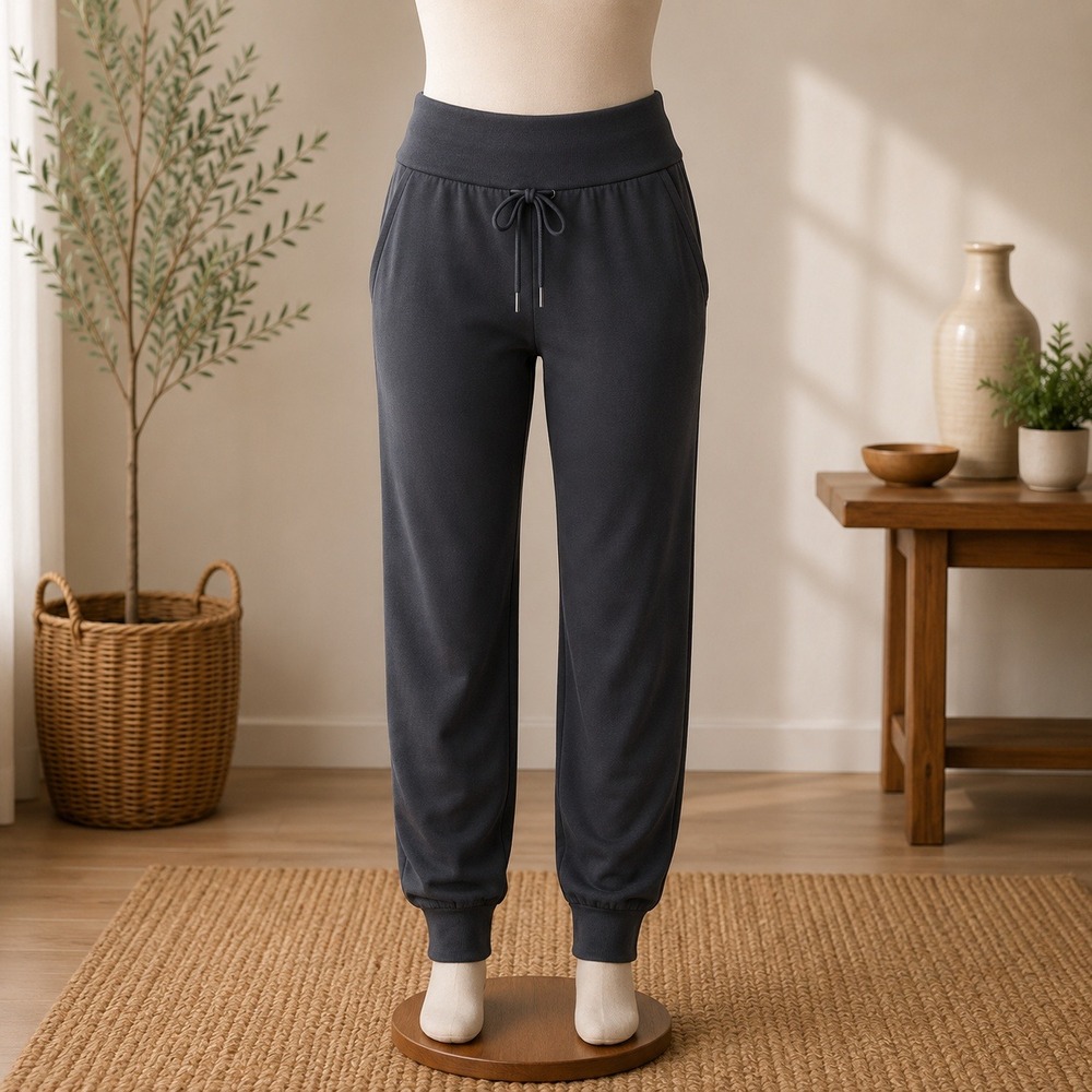 NWT Felina Jogger Pants‎ Womens Size M Black Drawstring Lounge Style 900585